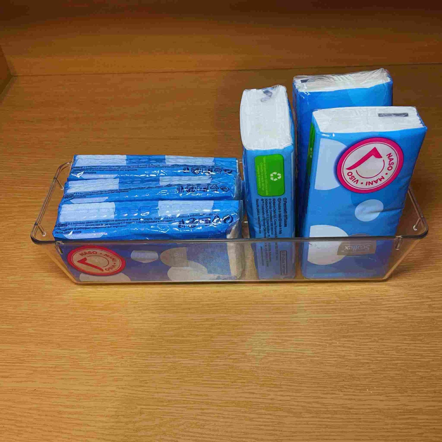 25 contenitori trasparenti anti scivolo + 100 piedini anti-scivolo