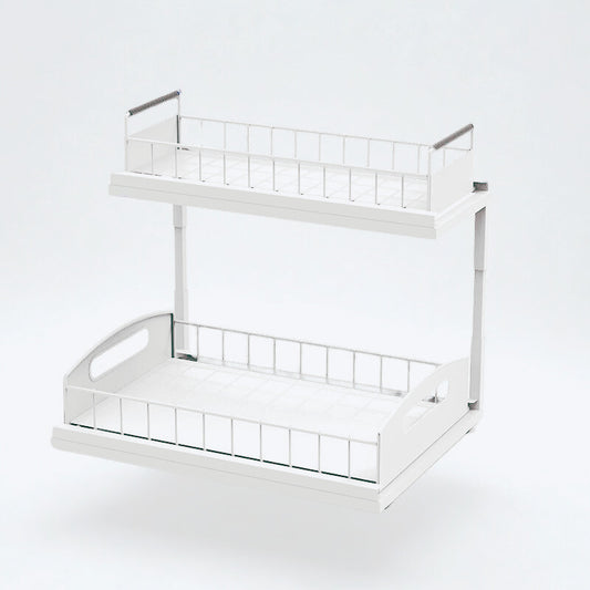 Bianco - (terzo acquisto) Contenitore su due livelli design estraibile